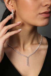 Heliophilia Silver Conjunto de Collar y Pendientes Plateado CSET9517